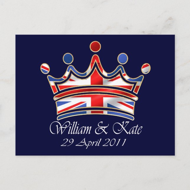 Carte Postale William & Kate Mariage (Devant)