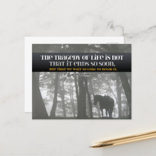 Carte Postale William Lewis Citation Inspirationnelle "Tragédie"