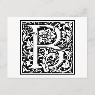 Carte Postale William Morris Alphabet "B"