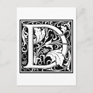Carte Postale William Morris Alphabet "D"