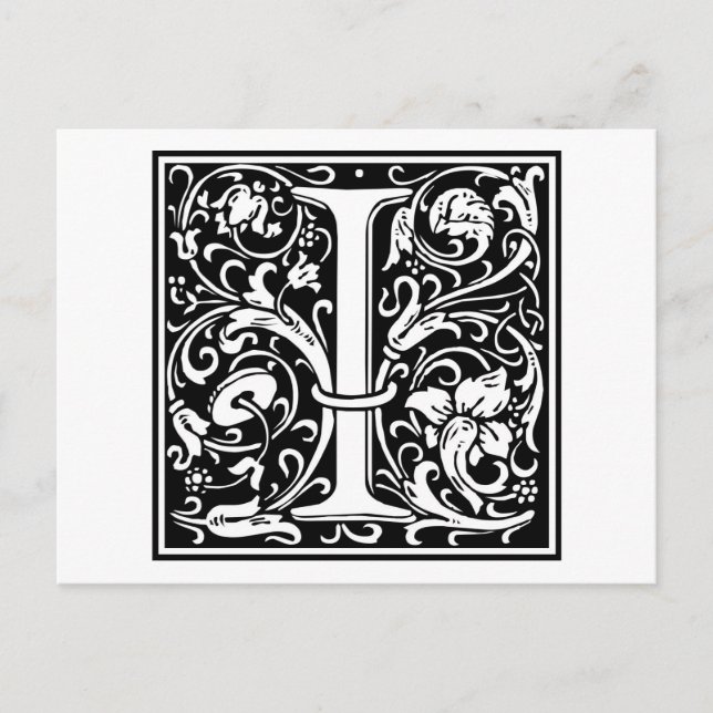 Carte Postale William Morris Alphabet "I" (Devant)