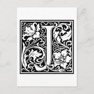 Carte Postale William Morris Alphabet "J"