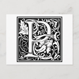 Carte Postale William Morris Alphabet "P"