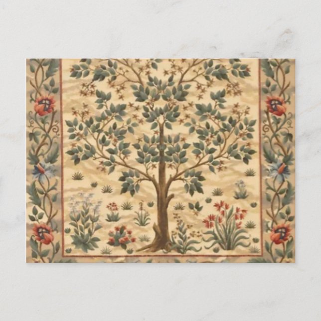Carte Postale William Morris Arbre De Vie (Devant)