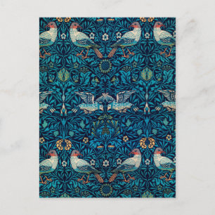 Carte Postale William Morris Birds Art Nouveau Motif Floral