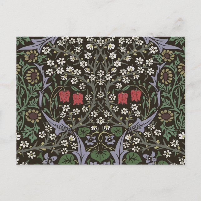 Carte Postale William Morris Blackthorn Tapestry Floral (Devant)