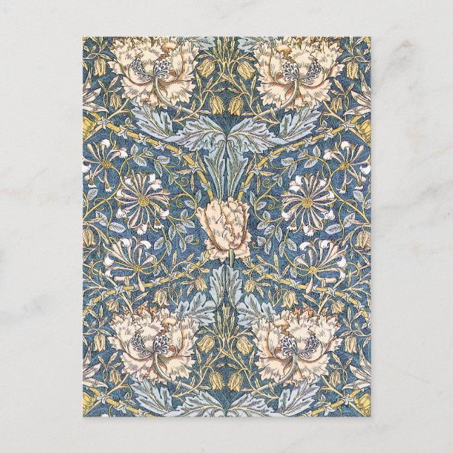 Carte Postale William Morris Blue Floral (Devant)