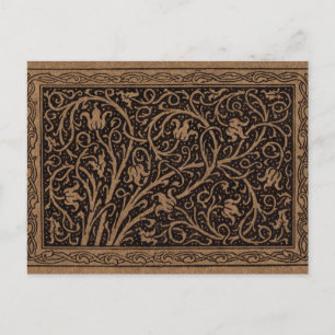 Carte Postale William Morris Campion Cuir Damassé