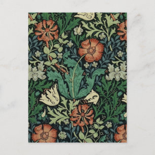 Carte Postale William Morris Compton Floral Art Nouveau Motif