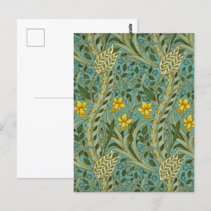 Carte Postale William Morris Daffodil Motif Floral Classique