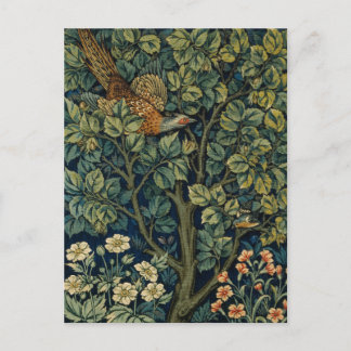 Carte Postale William Morris Faisan Arbre Bois