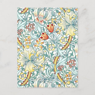Carte Postale William Morris Golden Lily modèle floral