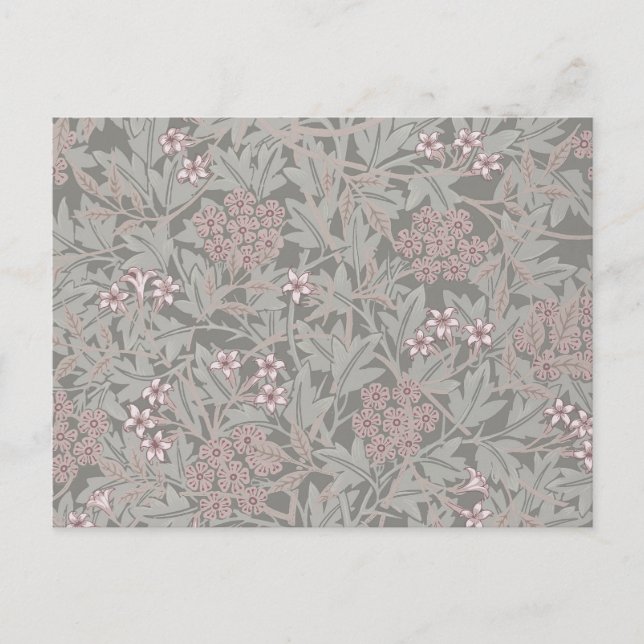 Carte Postale William Morris Jasmine Motif de fleurs (Devant)