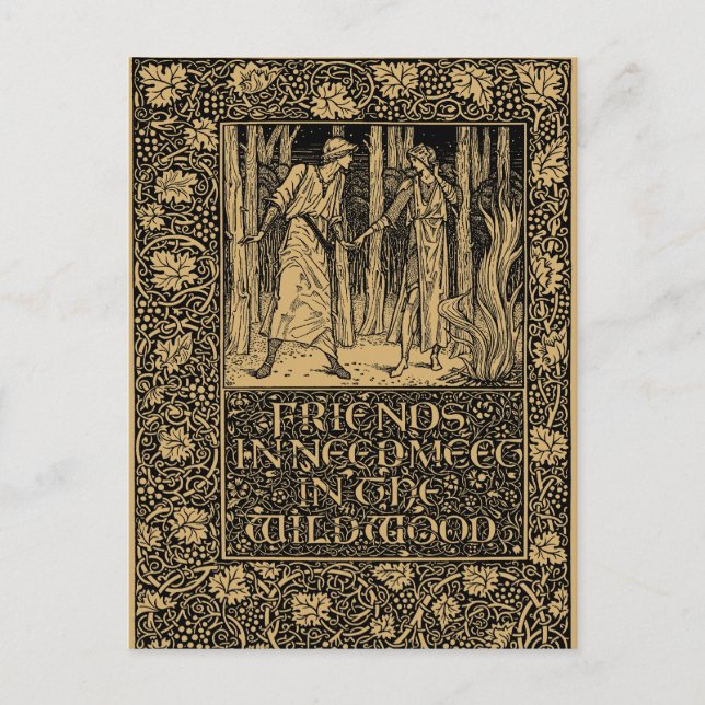 Carte Postale William Morris Kelmscott Press page 1896 (Devant)