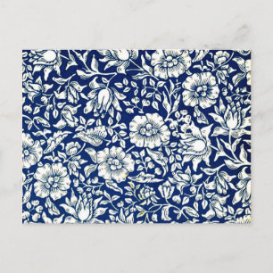 Carte Postale William Morris - Mallow bleu