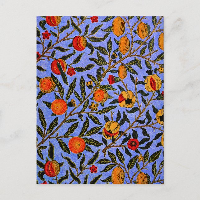 Carte Postale William Morris motif populaire, Fruit (Devant)