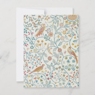 Carte Postale William Morris - Papier peint Hibou et Baies
