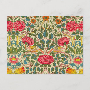 Carte Postale William Morris Rose Floral Chintz rose