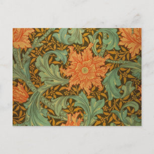 Carte Postale William Morris Single Stem Motif Art Nouveau