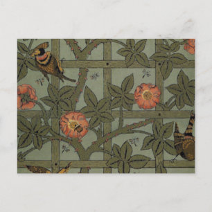 Carte Postale William Morris Trellis Wallpaper Art