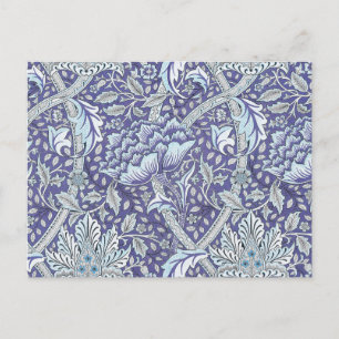 Carte Postale William Morris Windrush motif floral bleu