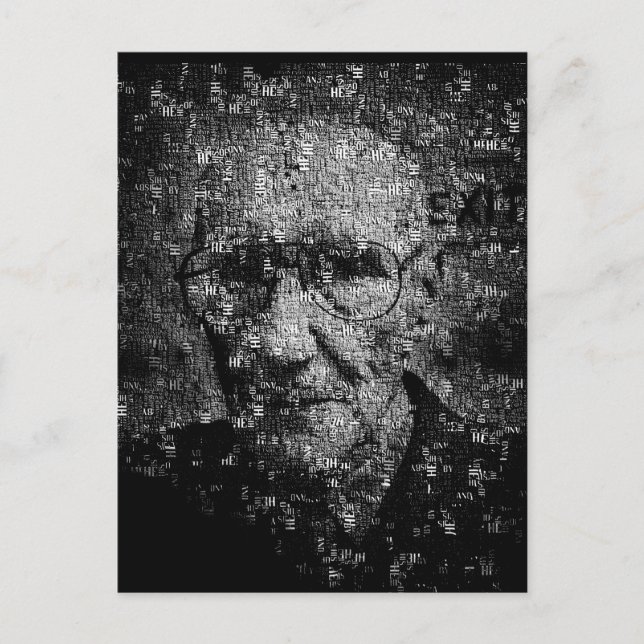Carte Postale William S. Burroughs Portrait typographique (Devant)