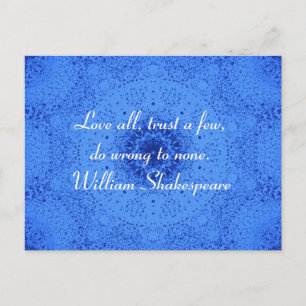 Carte Postale William Shakespeare Citation de sagesse