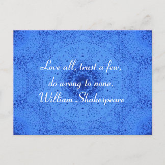 Carte Postale William Shakespeare Citation de sagesse