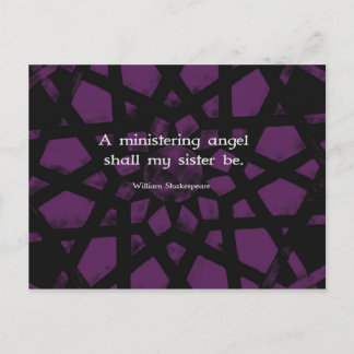 Carte Postale William Shakespeare Citation de soeur inspirante