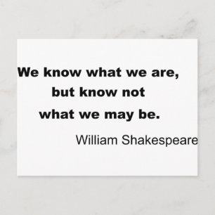 Carte Postale William Shakespeare Citation Inspirante