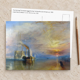 Carte Postale William Turner - Le Temeraire en remorque