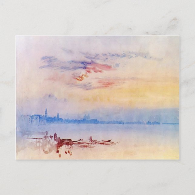 Carte Postale William Turner-Venice, Est de Guidecca, Lever de s (Devant)