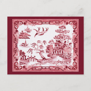 Carte Postale Willow rouge vintage
