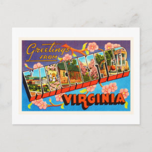 Carte postale Winchester Virginia VA Old Vintage v