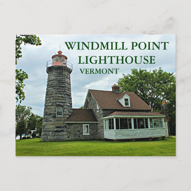 Carte Postale Windmill Point Lighthouse, Vermont Postcard (Devant)