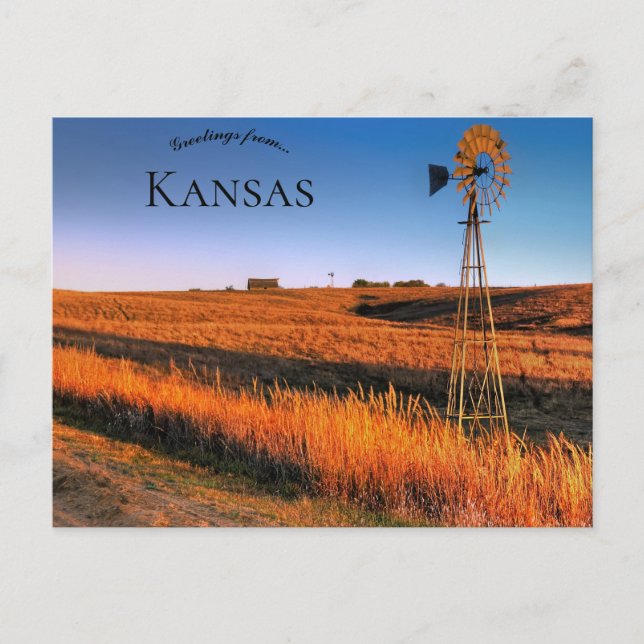 Carte Postale Windmill Sud-Ouest de Salina Kansas (Devant)
