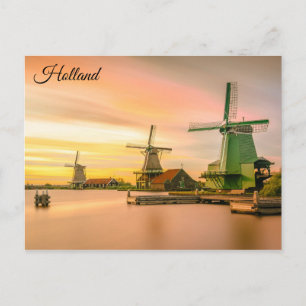 Carte Postale Windmills Holland Pays-Bas Photo de voyage