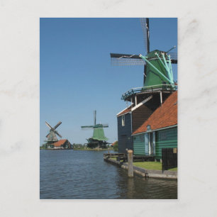 Carte Postale Windmills Zaanse Schans en Hollande