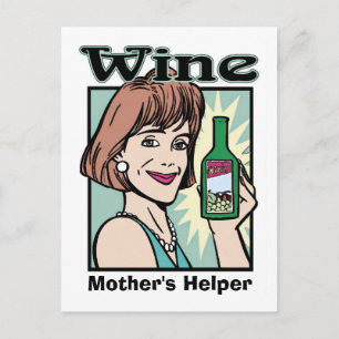 Carte Postale Wine Mother's Helper, modifier le texte