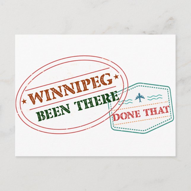 Carte Postale Winnipeg J'y étais, je l'ai fait (Devant)