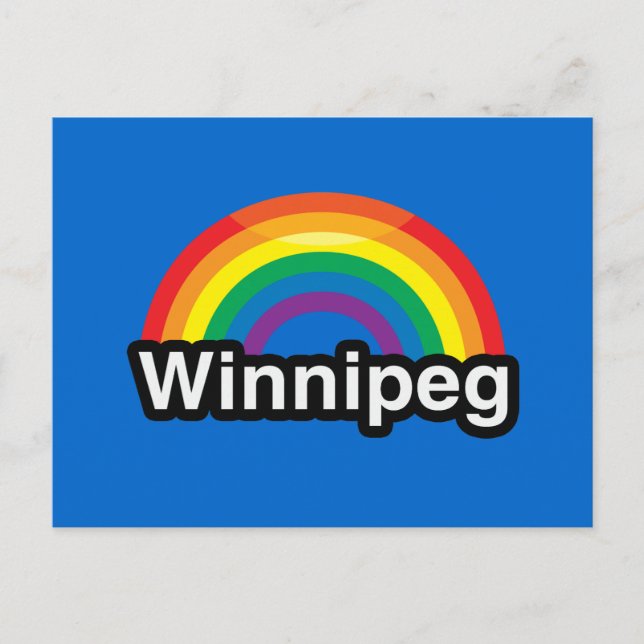 CARTE POSTALE WINNIPEG LGBT PRIDE RAINBOW (Devant)