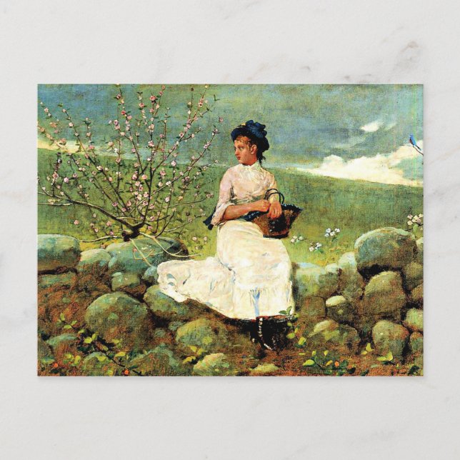 Carte Postale Winslow Homer - Peach Blossoms (Devant)