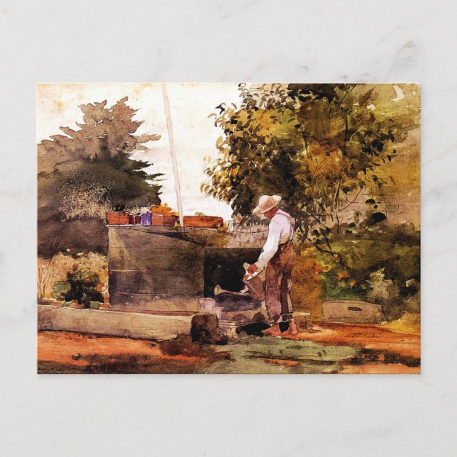 Carte Postale Winslow Homer peinture, Au puits (Devant)