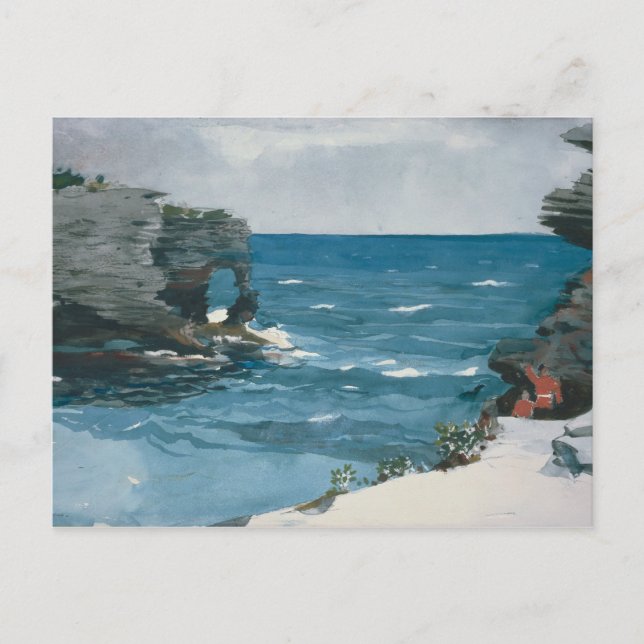 Carte Postale Winslow Homer - Rocky Shore, Bermudes (Devant)