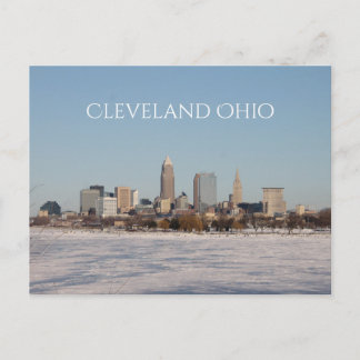Carte Postale Winter Cleveland Skyline
