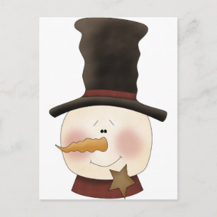 Carte Postale Winter Friends snowman