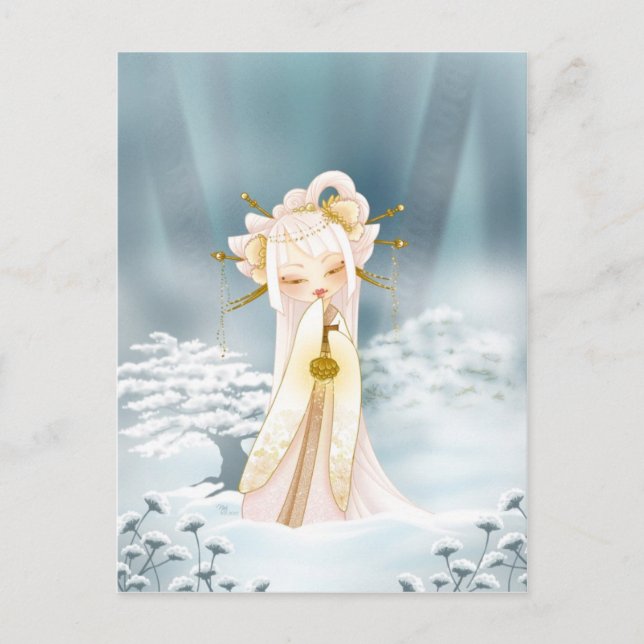 Carte Postale Winter kokeshi (Devant)