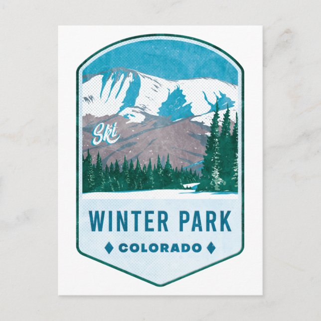 Carte Postale Winter Park Colorado Ski Badge (Devant)