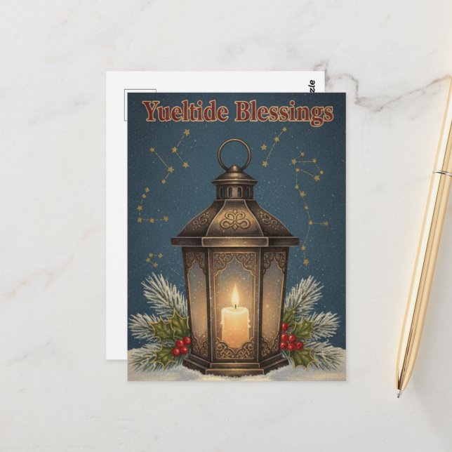 Carte Postale Winter Solstice Postcard (Devant/Arrière en situation)