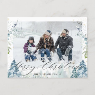 Carte Postale Winter Wonderland Alpine Joyeux Noël Photo 